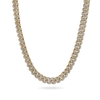 10K 11mm Hollow CZ Monaco Cuban Link Necklace Necklaces IceLink-CAL   