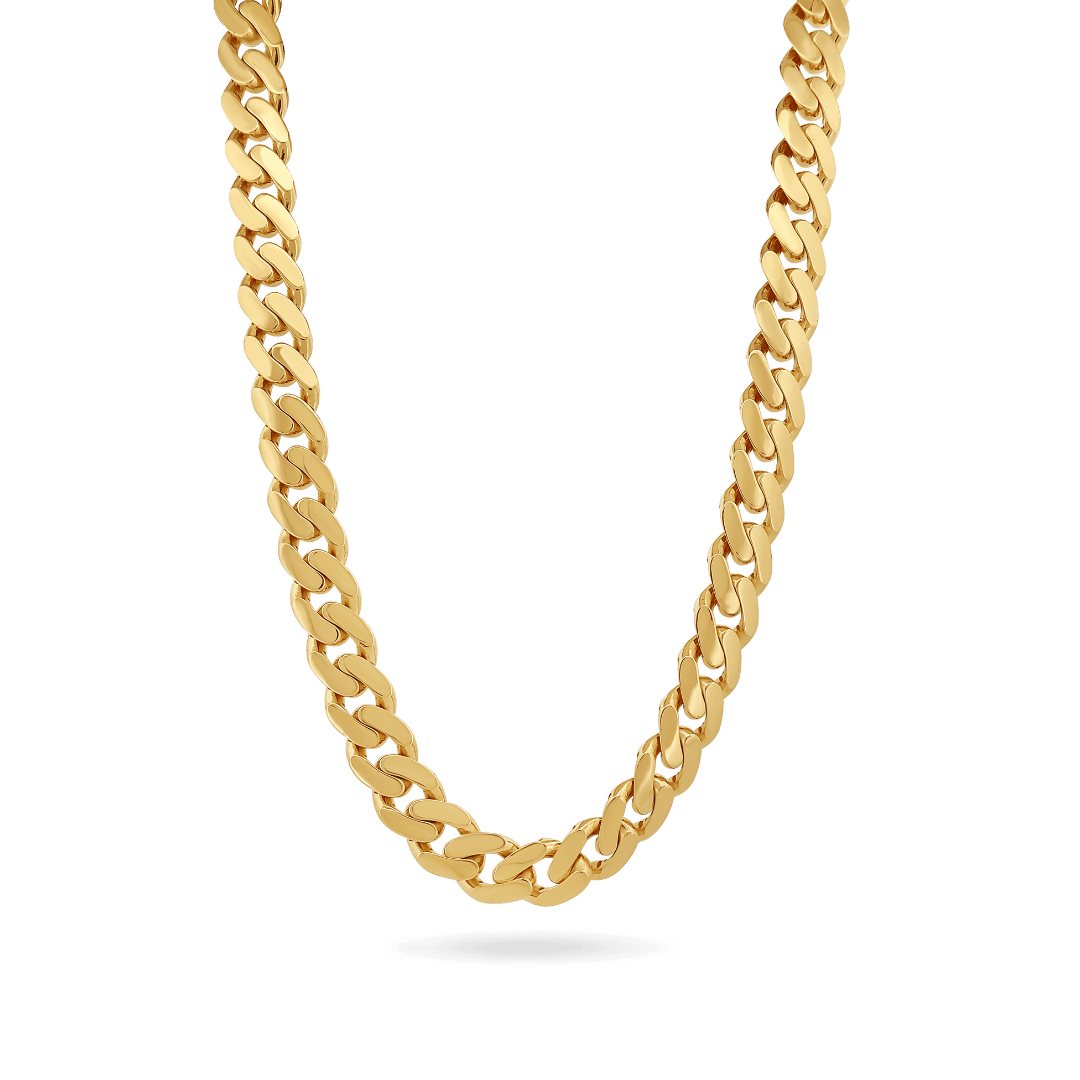 10K 11mm Hollow Monaco Cuban Link Necklace Necklaces IceLink-CAL   