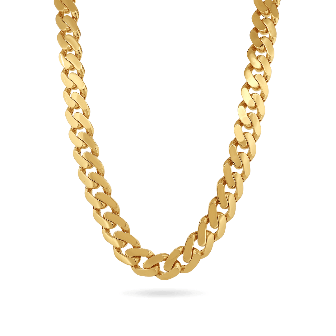 10K 13mm Hollow Monaco Cuban Link Necklace Necklaces IceLink-CAL   