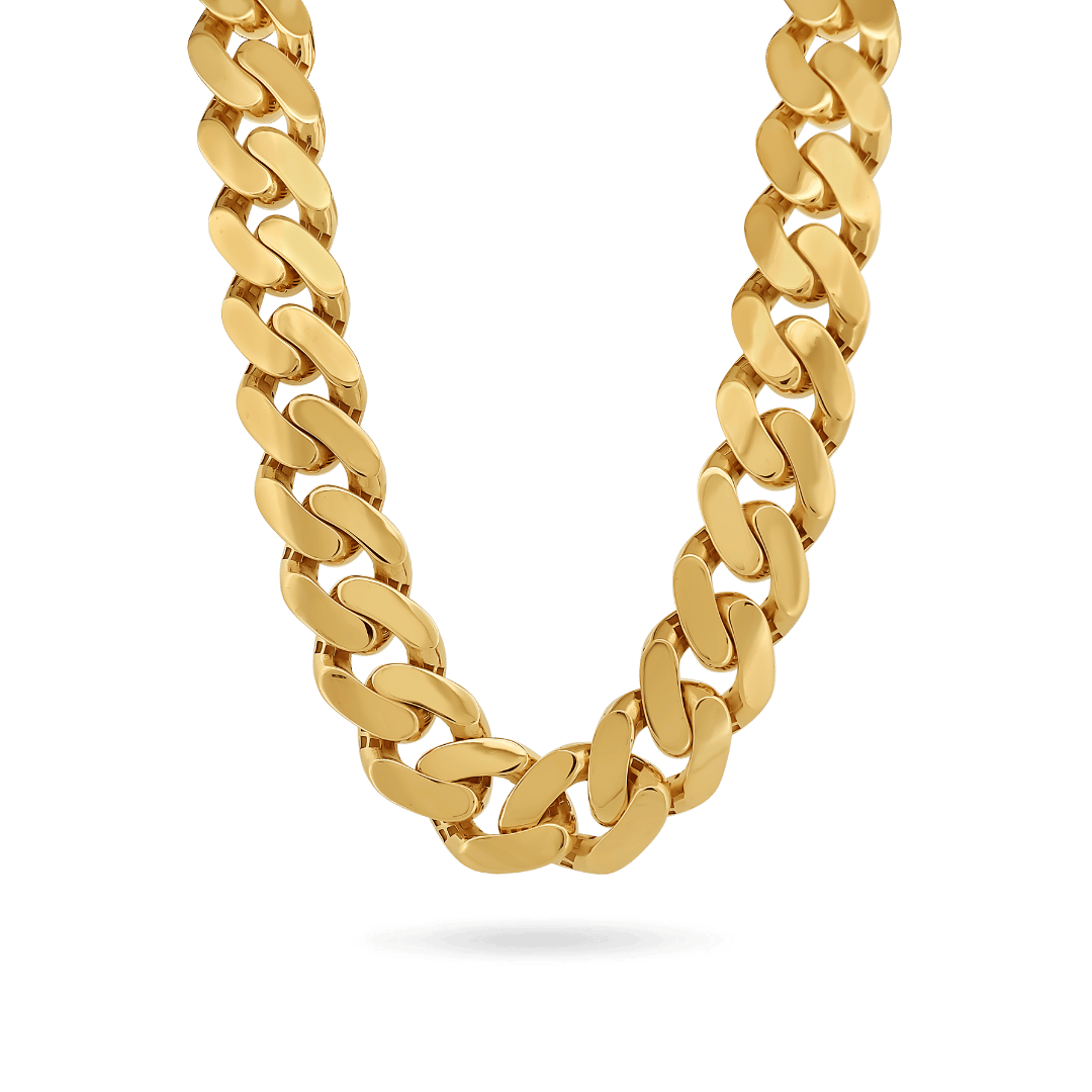 10K 20mm Hollow Monaco Cuban Link Necklace Necklaces IceLink-CAL   