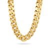 10K 22mm Hollow Monaco Cuban Link Necklace Necklaces IceLink-CAL   