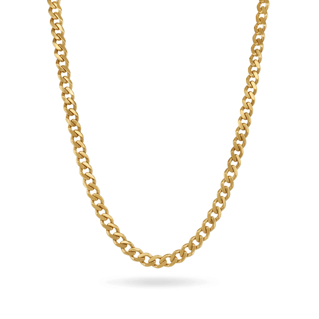 10K 5mm Hollow Monaco Cuban Link Necklace Necklaces IceLink-CAL   