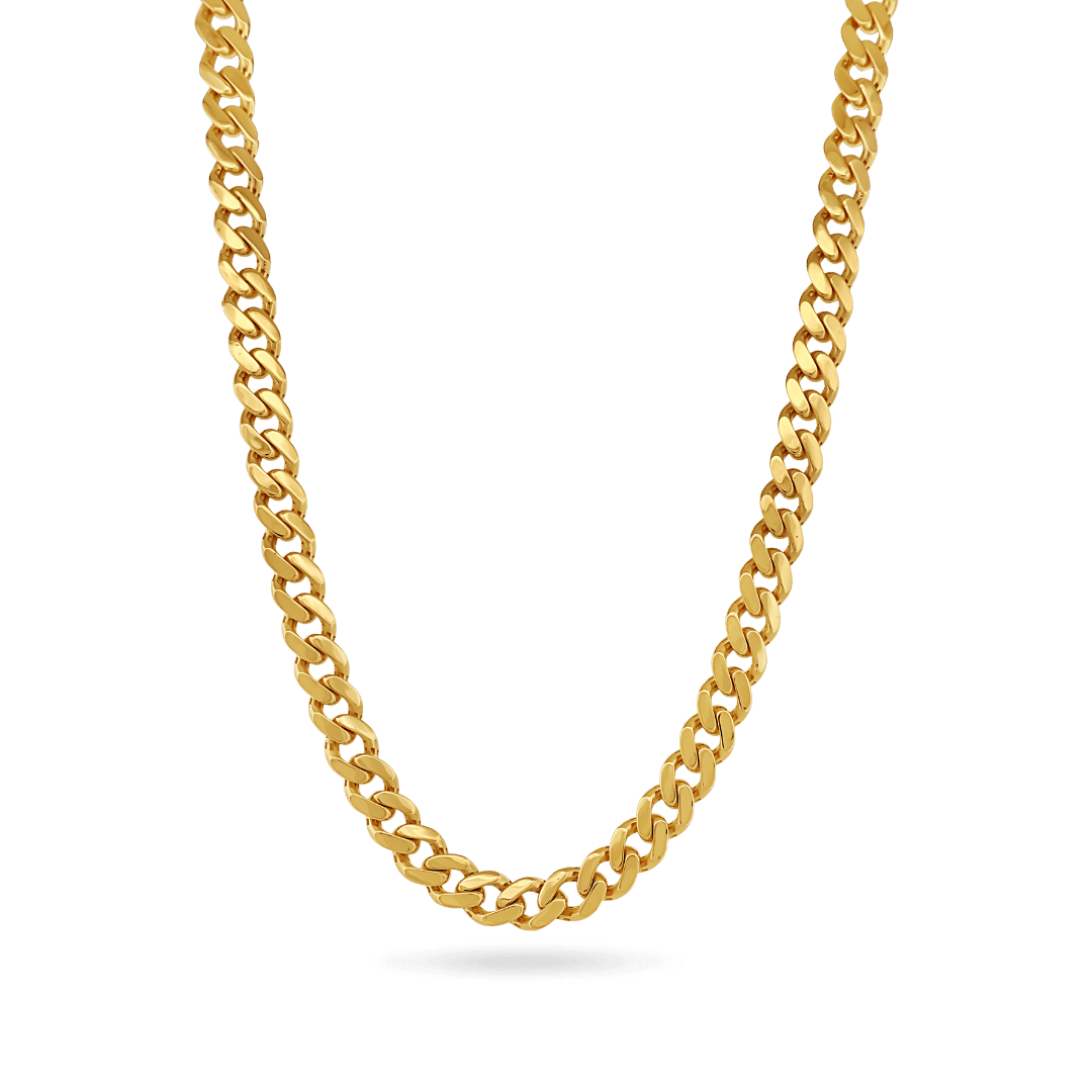 10K 7mm Hollow Monaco Cuban Link Necklace Necklaces IceLink-CAL   