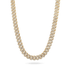 10K 9mm Hollow CZ Monaco Cuban Link Necklace Necklaces IceLink-CAL   