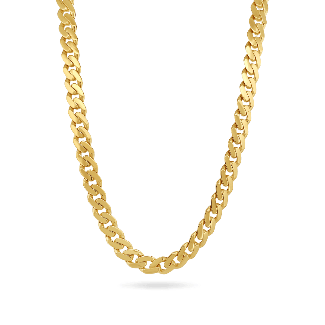 10K 9mm Hollow Monaco Cuban Link Necklace Necklaces IceLink-CAL   