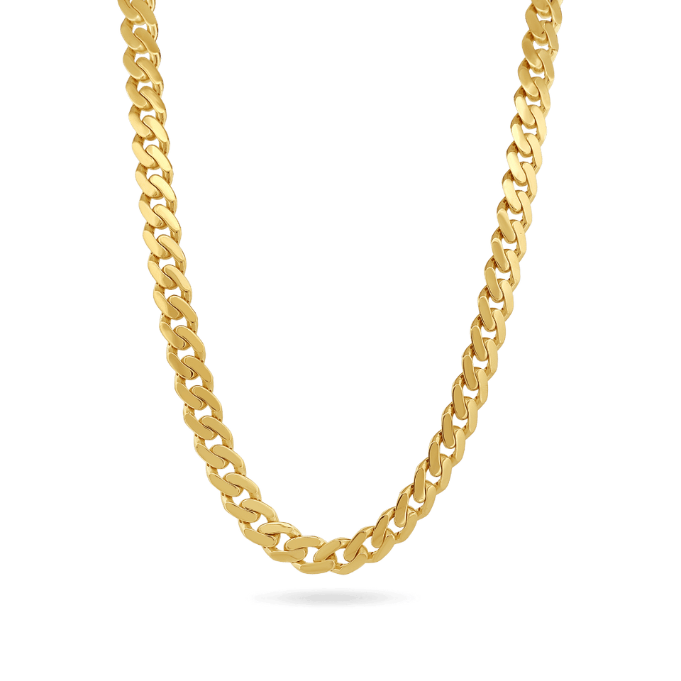 10K 9mm Hollow Monaco Cuban Link Necklace Necklaces IceLink-CAL   