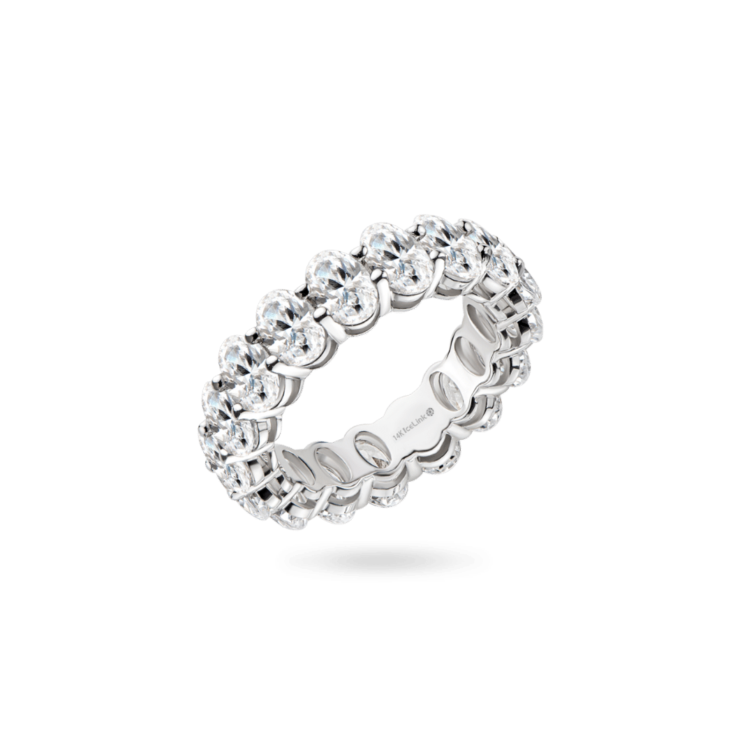 14K Oval Eternity Ring Rings IceLink-CAL   