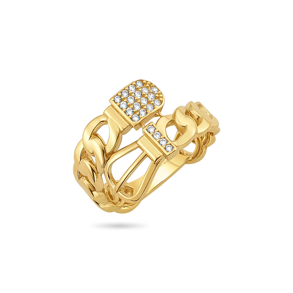 14K Belt Ring Rings IceLink-CAL 4