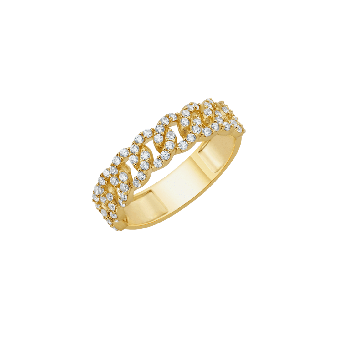 14K Cuban Ring Rings IceLink-CAL 3  