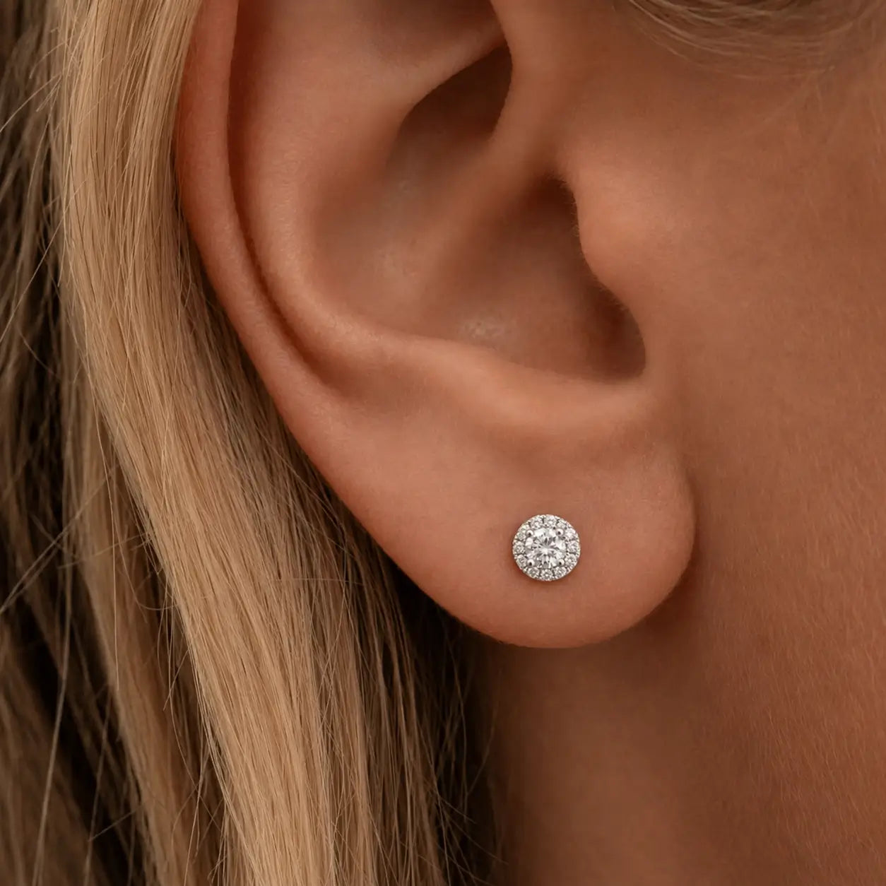 14K Diamond Stud Earrings IceLink-CAL