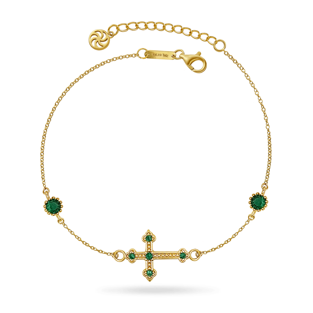 14k-emerald-cross-bracelet-