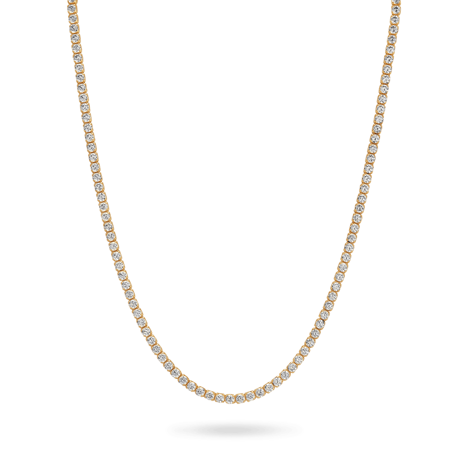 10K Gold Moissanite Tennis Necklace 3.25mm Necklaces IceLink-CAL   
