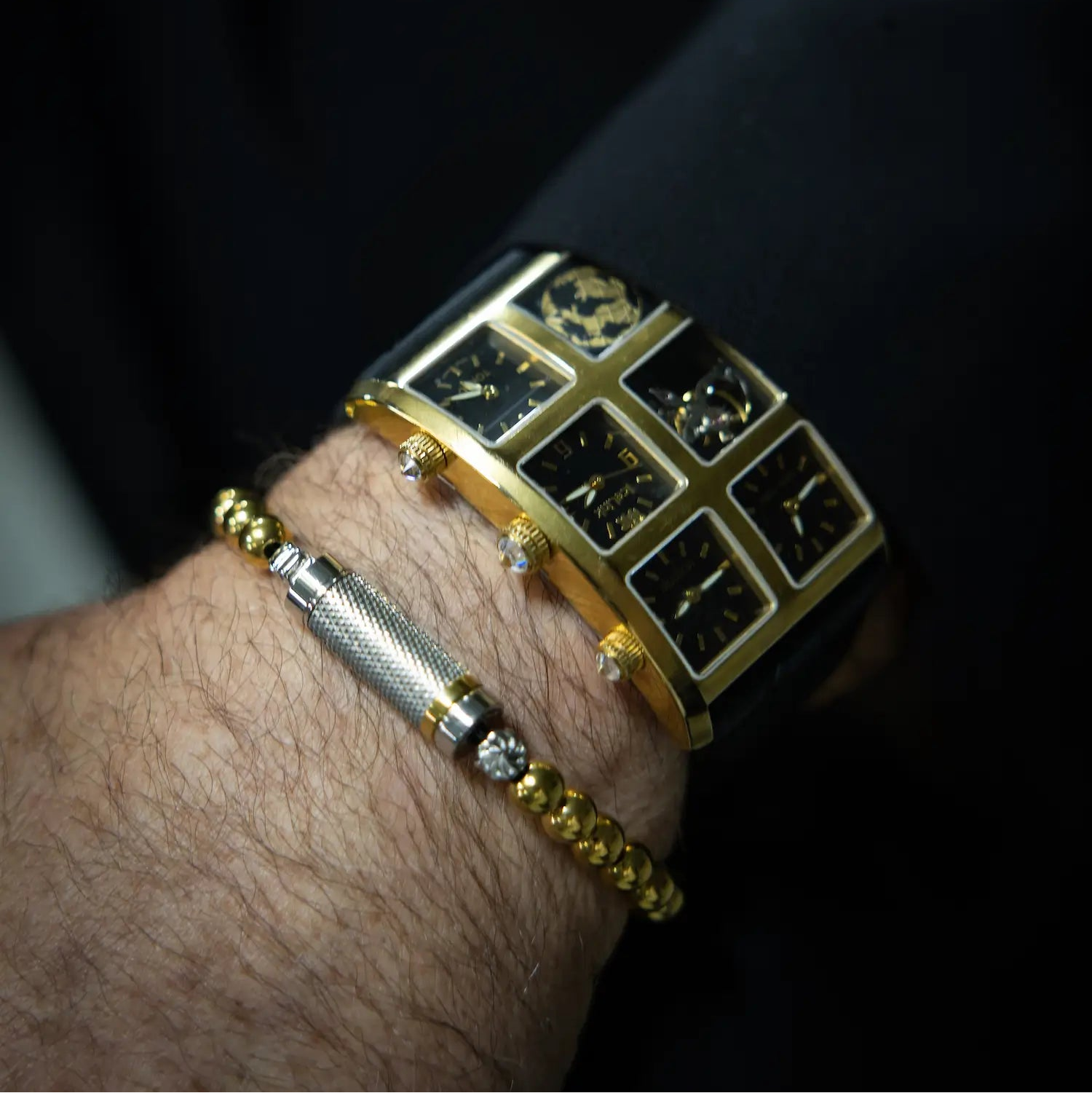 Vantage Two-Tone Bead Bracelet