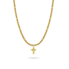 Butter Yellow Enamel Cross Necklace Necklaces IceLink-ATL
