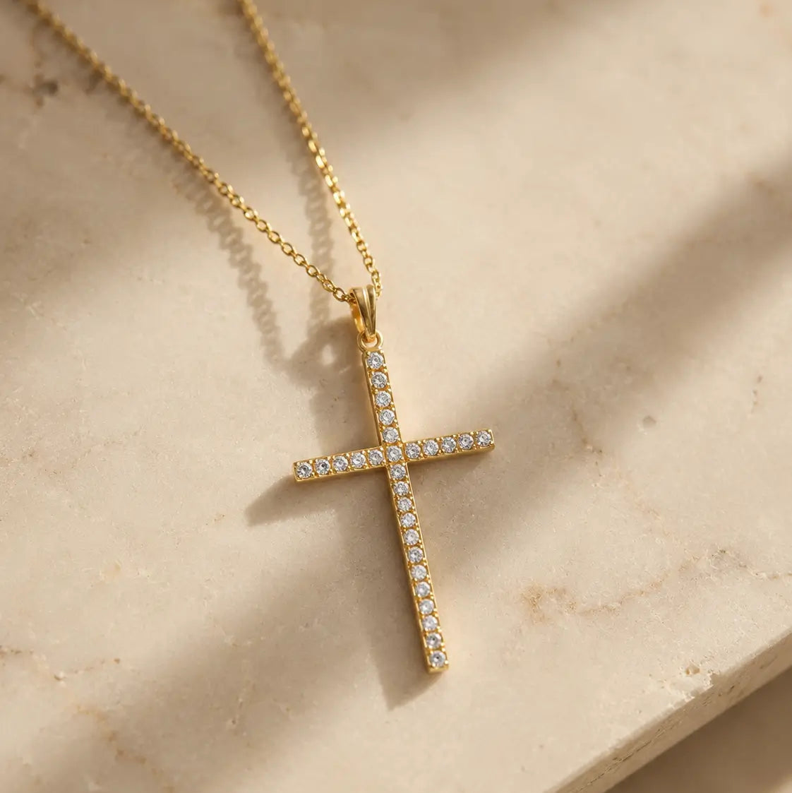 14K Large Square Diamond Cross Pendant Charms &amp; Pendants IceLink-SVN