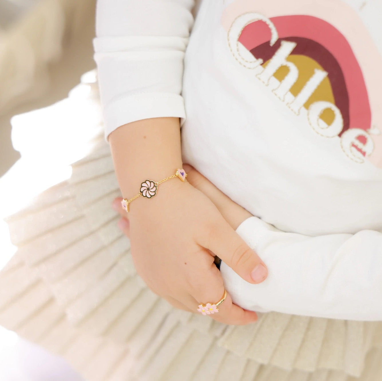 Kids 'Sienna' Heart Eternity Bracelet Bracelets IceLink-DONNA