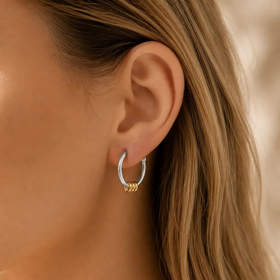 ‘Ciela’ Barrel Hoops — Bold Earrings IceLink-CINDY