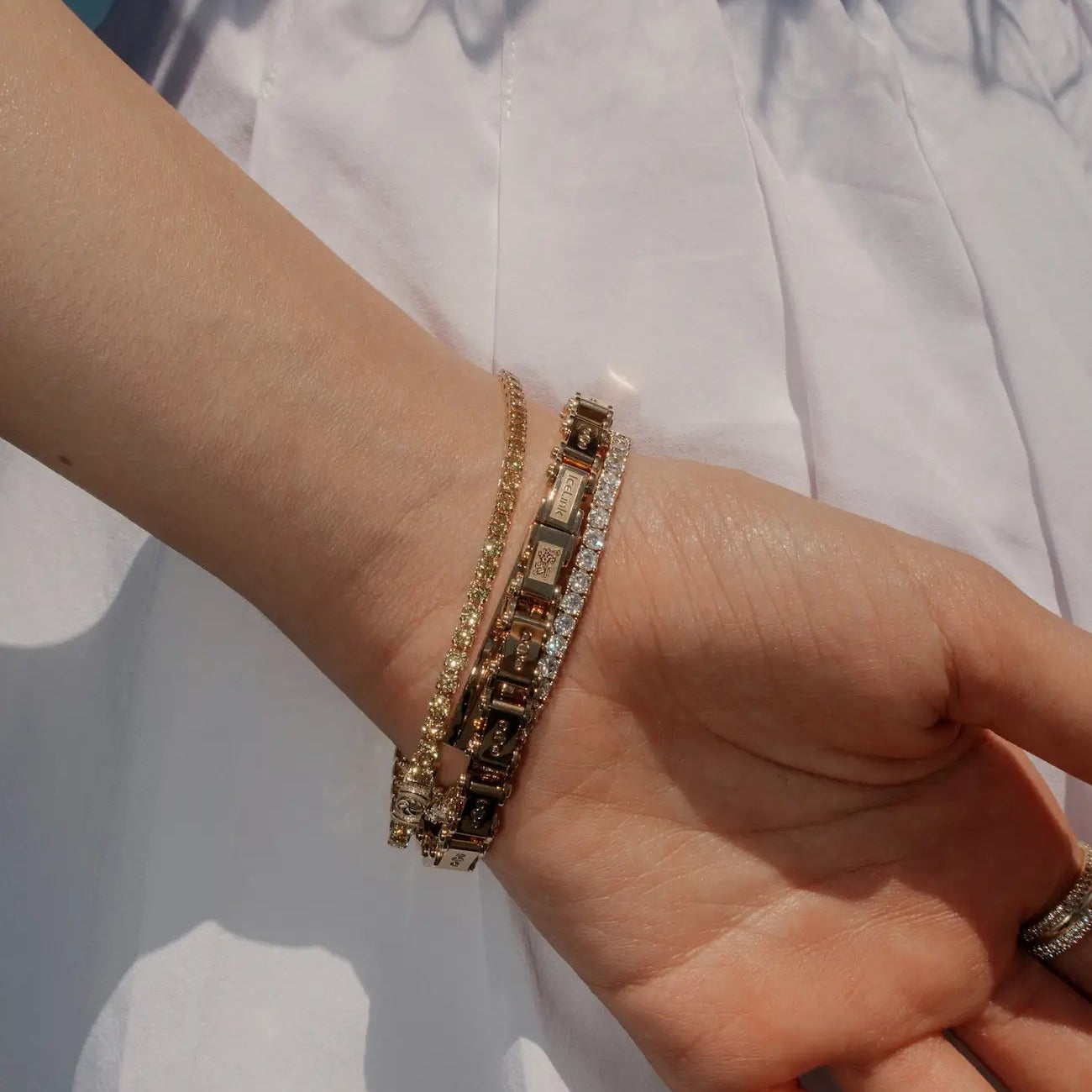14K Gold Colorful Tennis Bracelet 2.75mm Bracelets IceLink-CAL