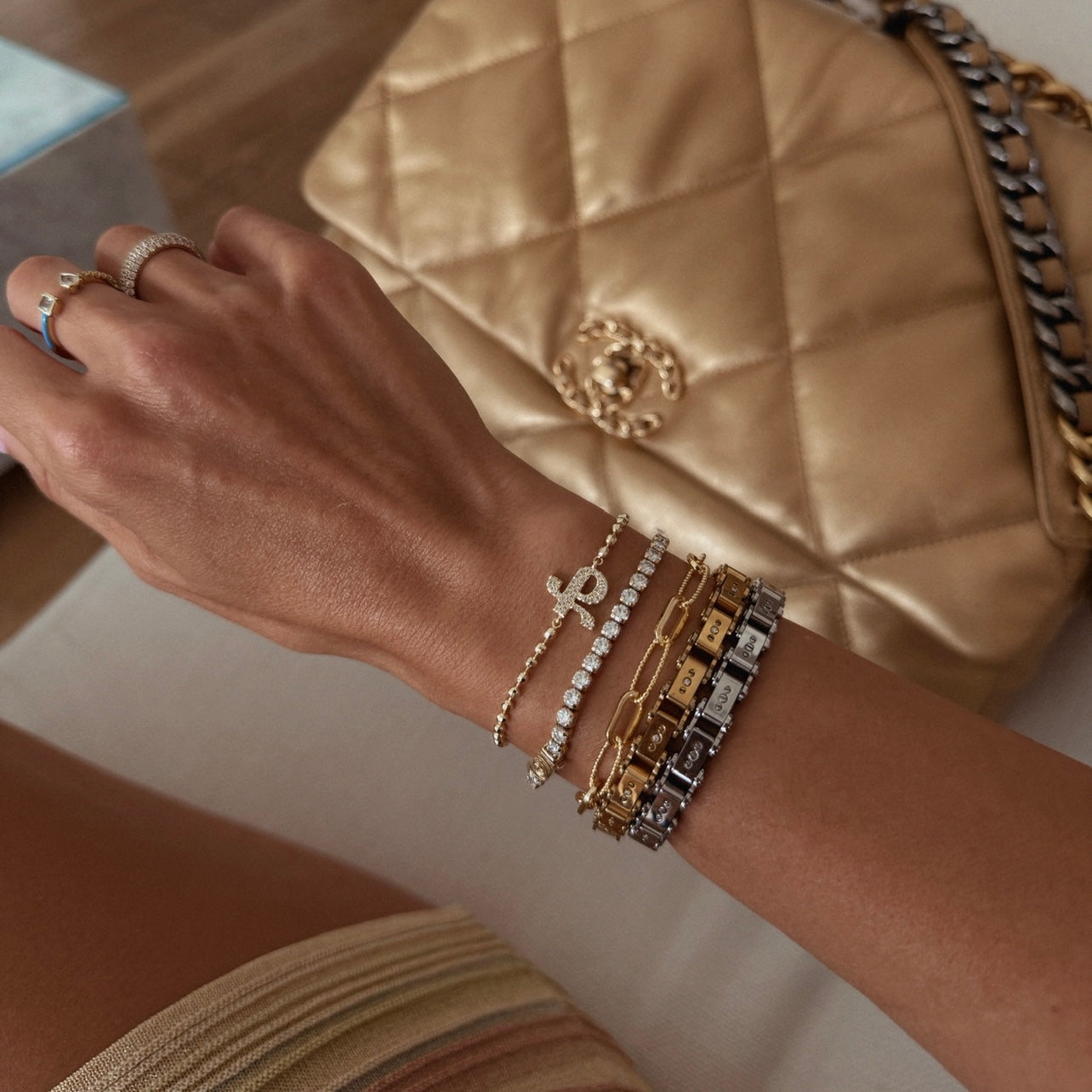 Armenian Initial Bead Bracelet Bracelets IceLink-ATL Ա (Ani)