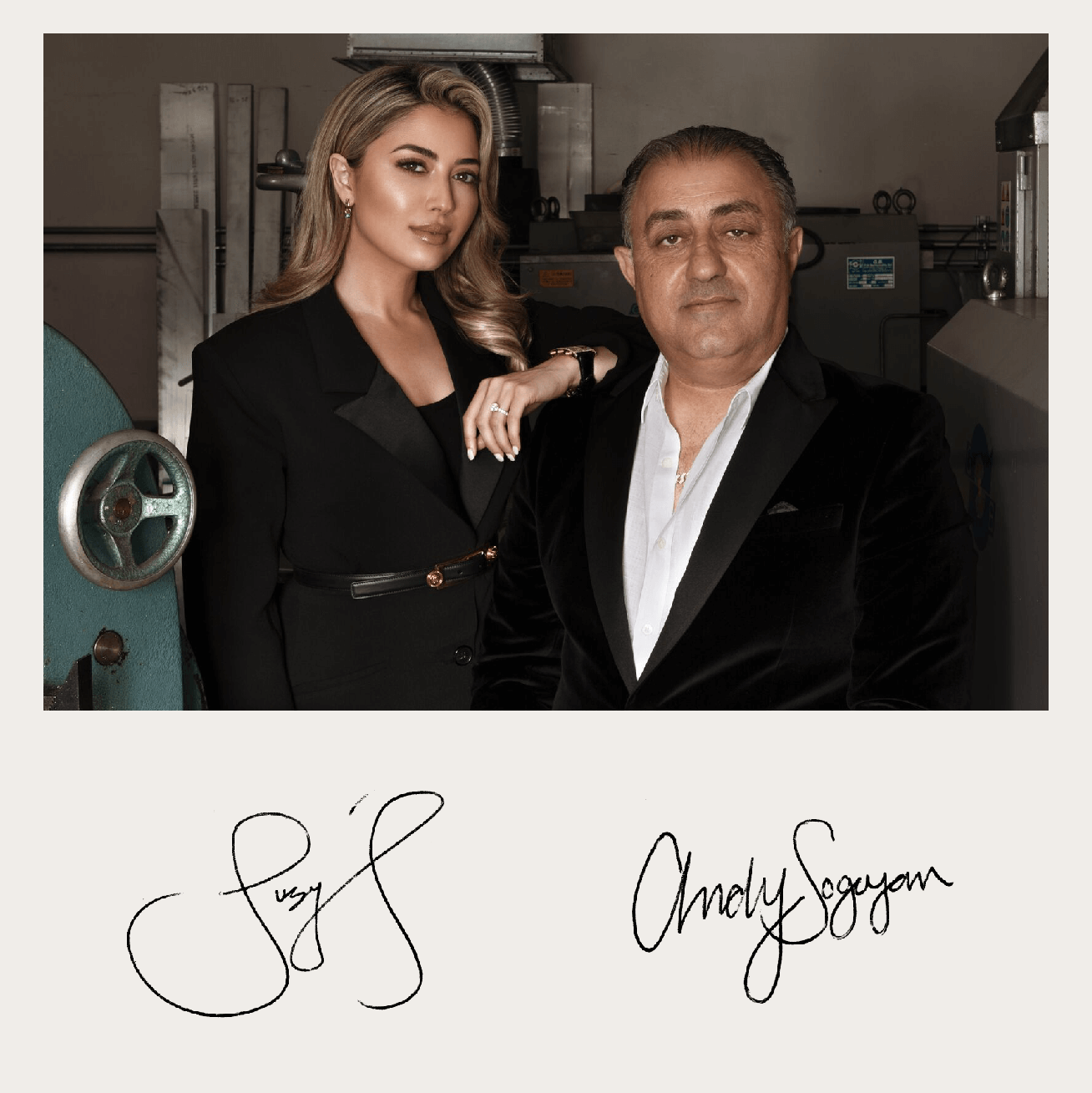Pictured here are Suzy Sogoyan, Director of Brand Development and her father.