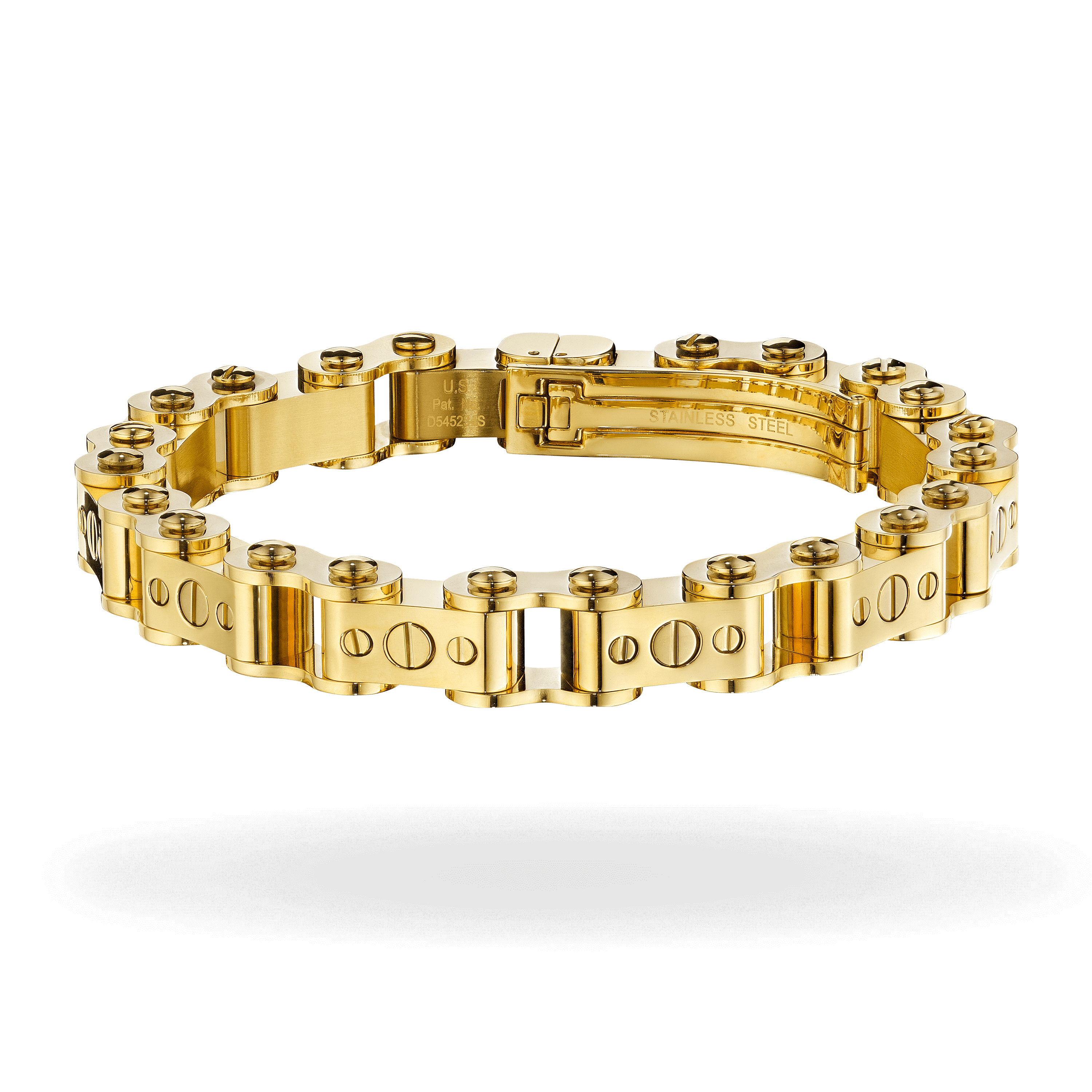 Gold 11.5MM Bicycle Bracelet Bracelets IceLink-ES