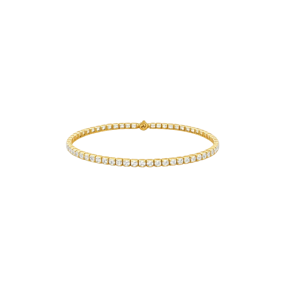 10K Gold Moissanite Tennis Bracelet 2.10mm Bracelets IceLink-CAL