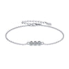 14K White Gold Trinity Moissanite Bracelet Bracelets IceLink-SVN