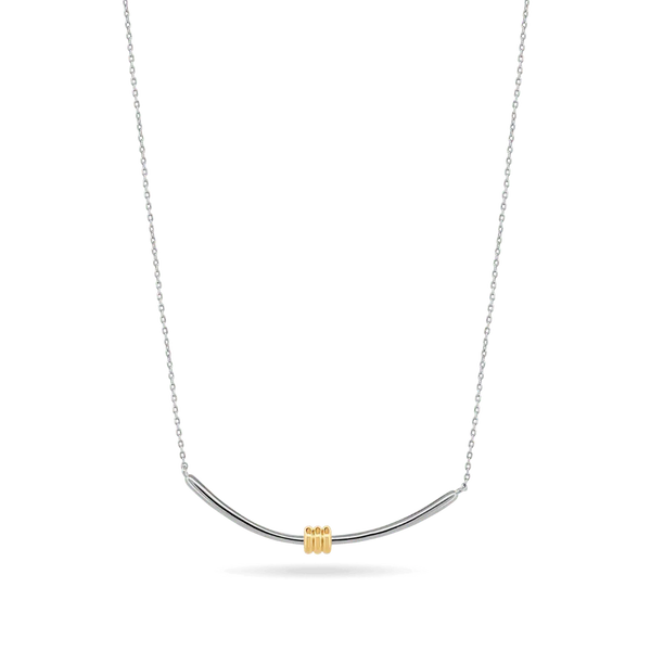 Ice Link ‘Bryn’ Curved Bar Necklace