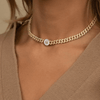 Mother of Pearl Cuban Choker Choker IceLink-ATL   