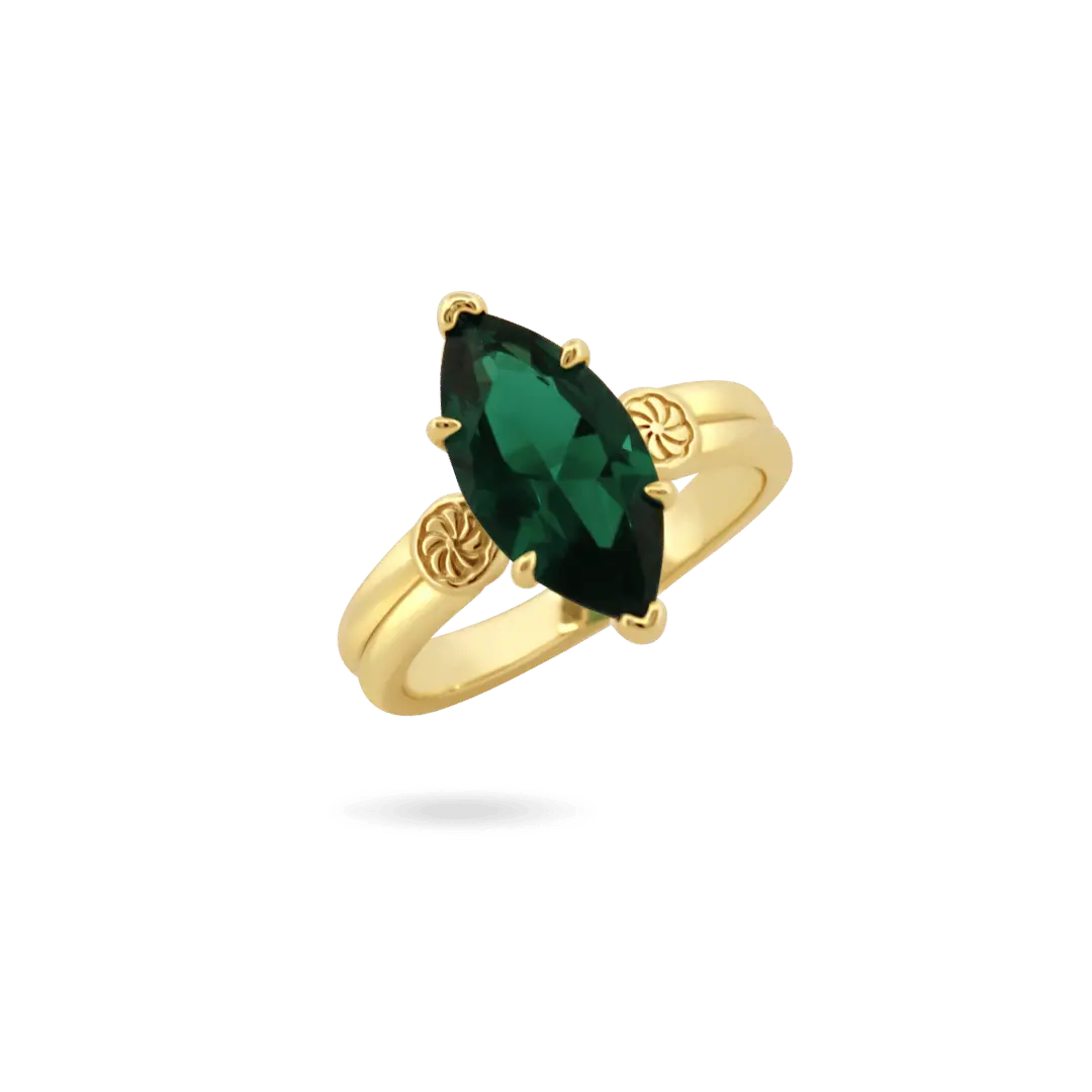 'Celeste' Emerald Marquis Ring Rings IceLink-ATL 5