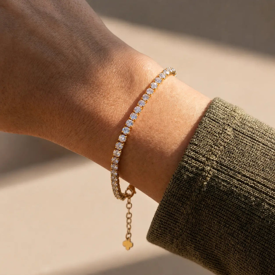 14K Gold Adjustable Tennis Bracelet 2.75mm Bracelets IceLink-CAL