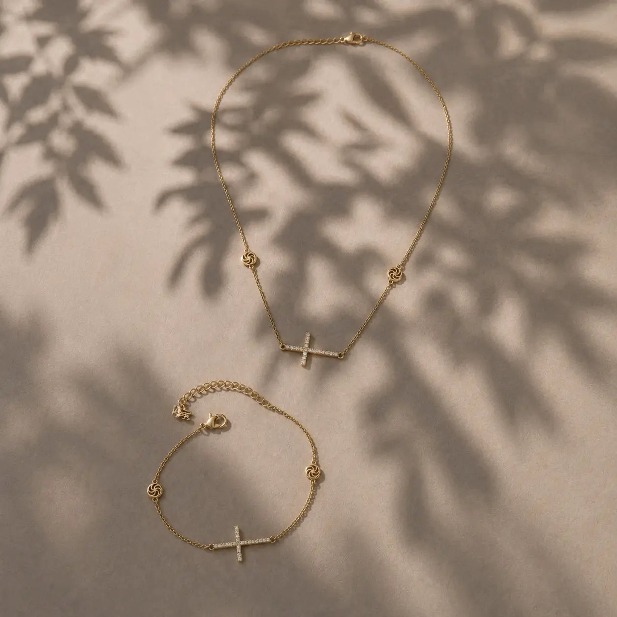 Sideways Cross Necklace