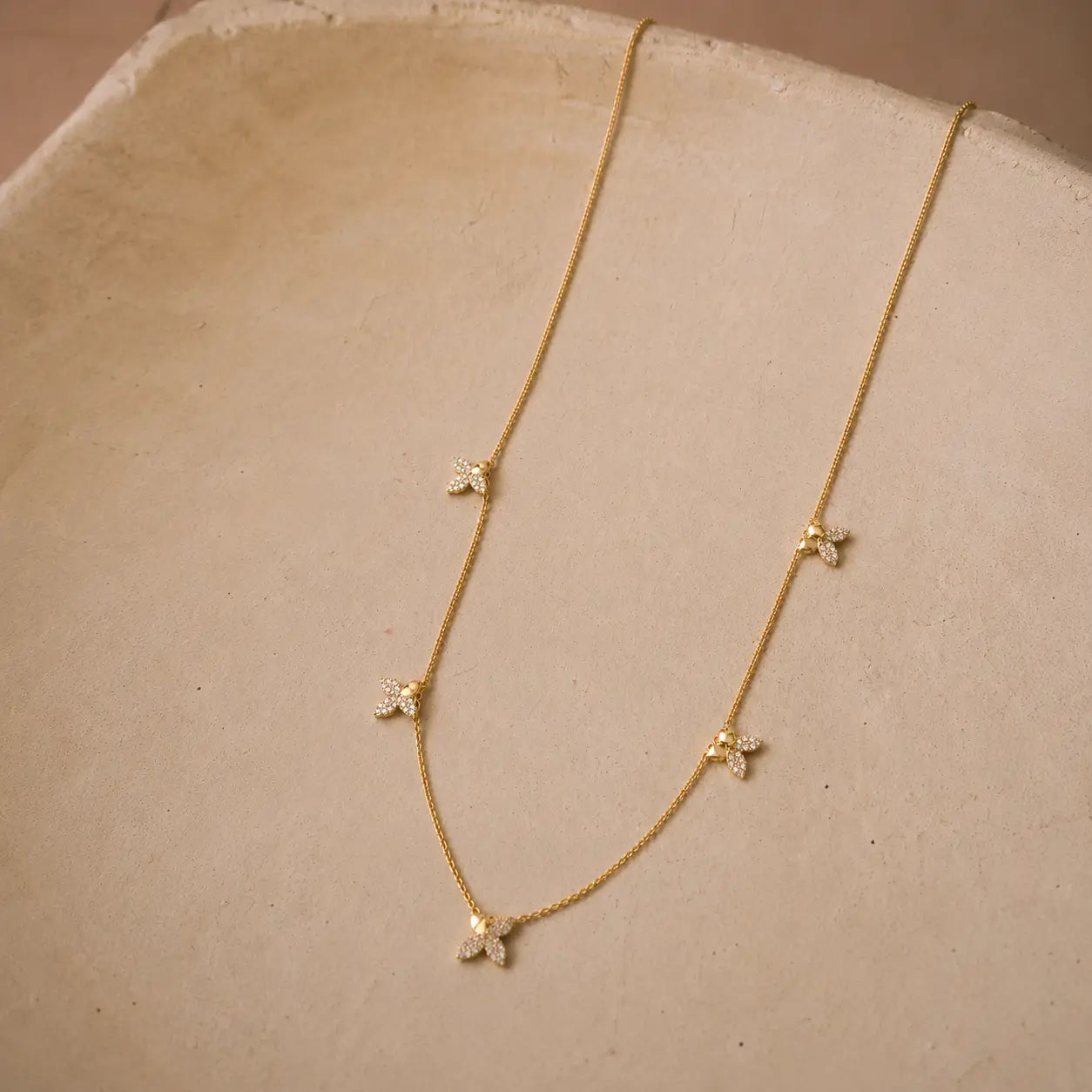 14K Daisy Flower Necklace