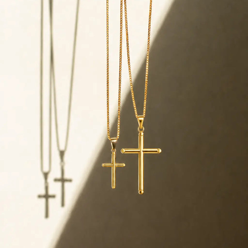 14K Cruz Cross Pendant (Large) Necklaces IceLink-CAL