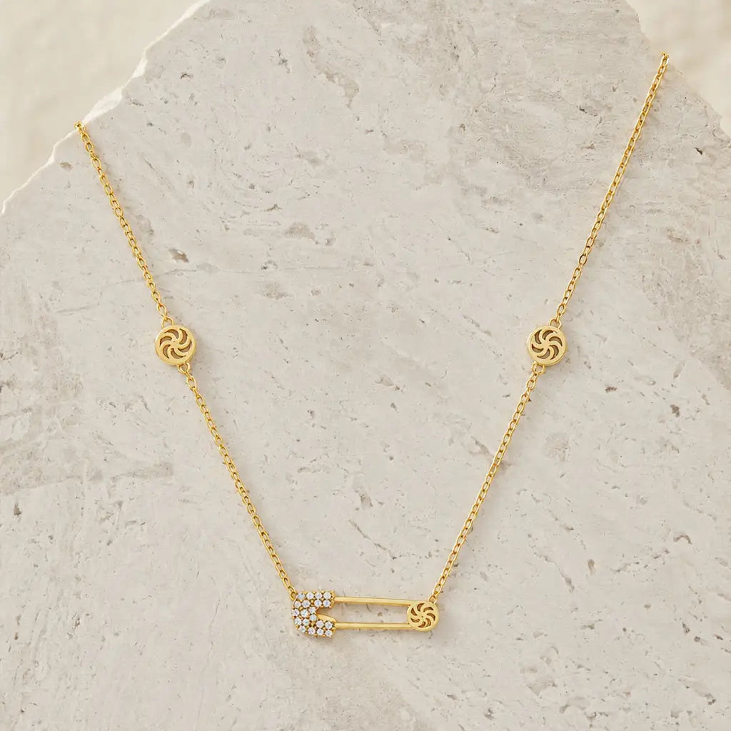 Eternal Safety Pin Necklace Necklaces IceLink-ATL