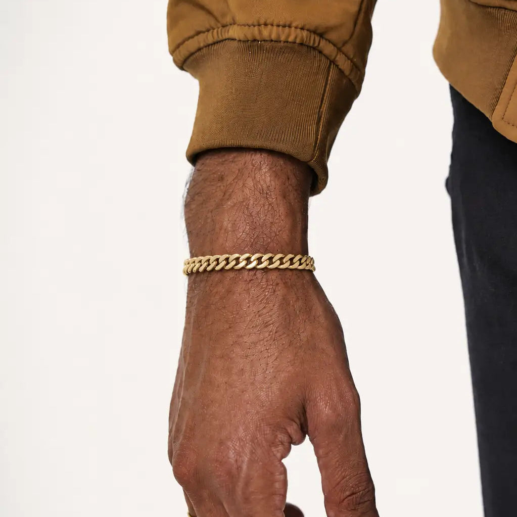 10K 9mm Hollow Monaco Cuban Link Bracelet Bracelets IceLink-CAL