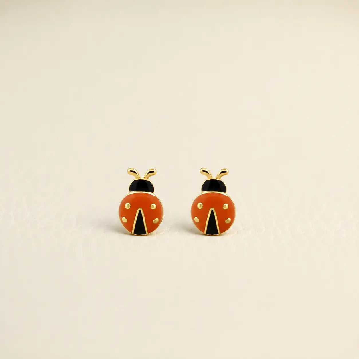 Lady Bug Enamel Studs Earrings IceLink-SKY