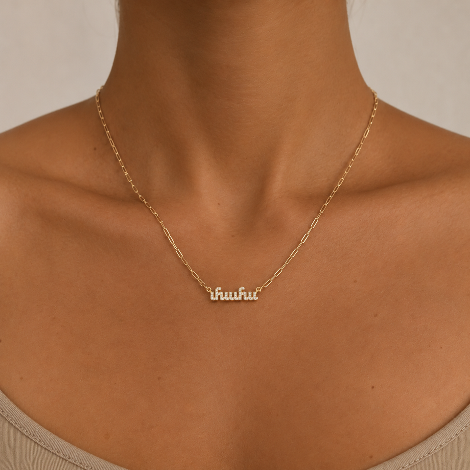 'Mama' Armenian Paperclip Necklace