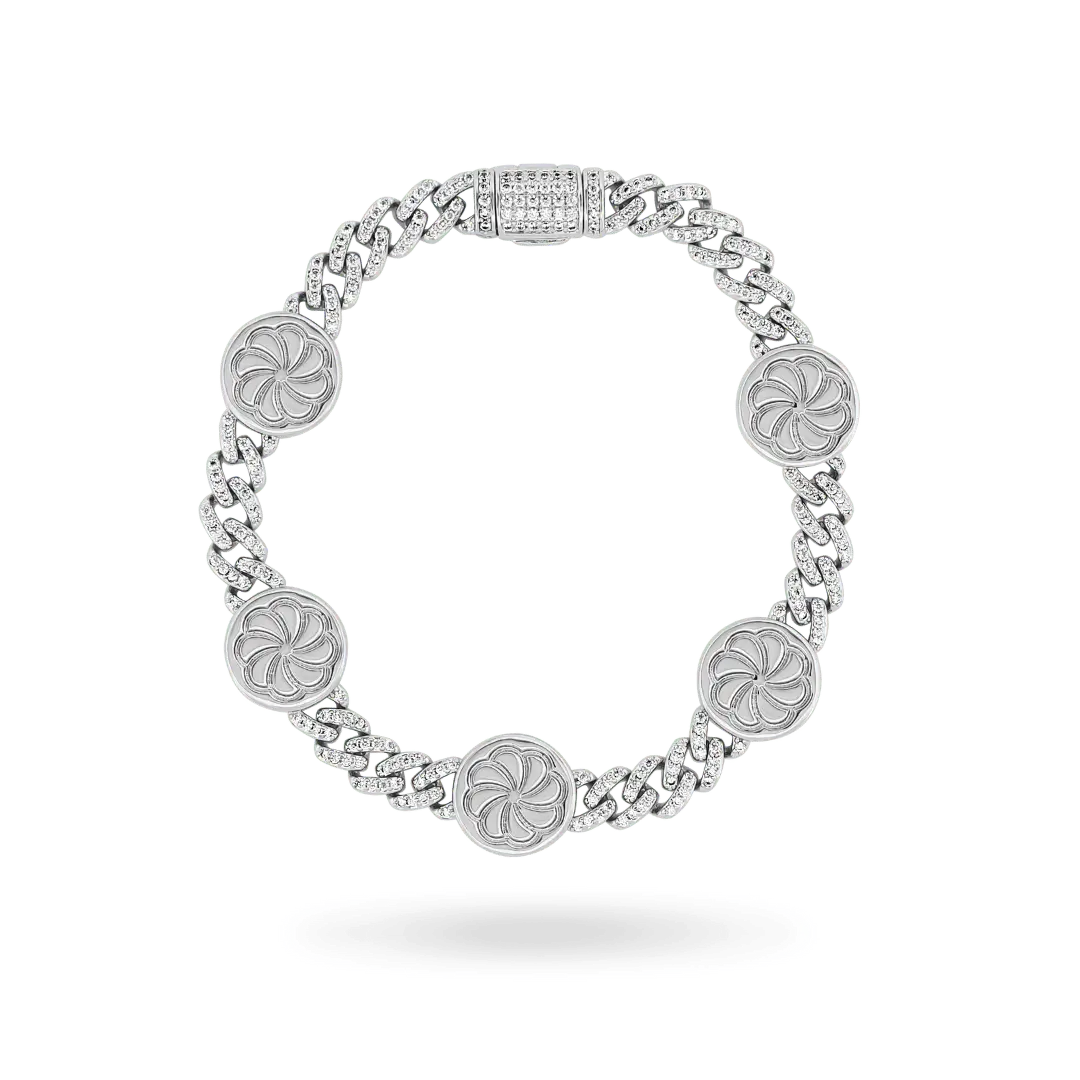 Chrome Link Eternity Cuban Bracelet