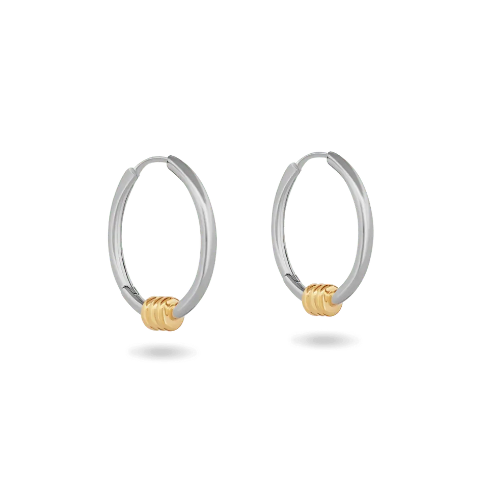 ‘Ciela’ Barrel Hoops — Bold Earrings IceLink-CINDY