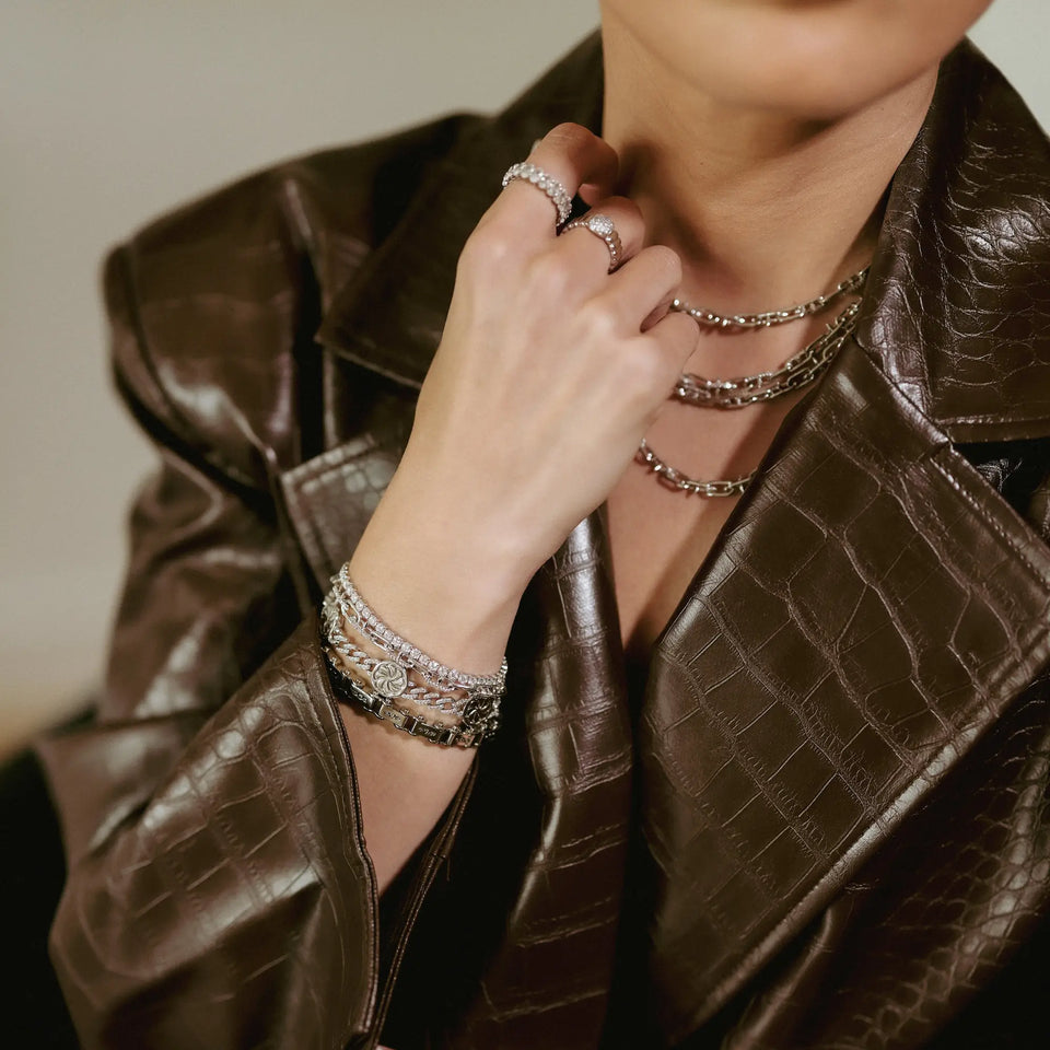 Chrome Link Eternity Cuban Bracelet Bracelets IceLink-ATL