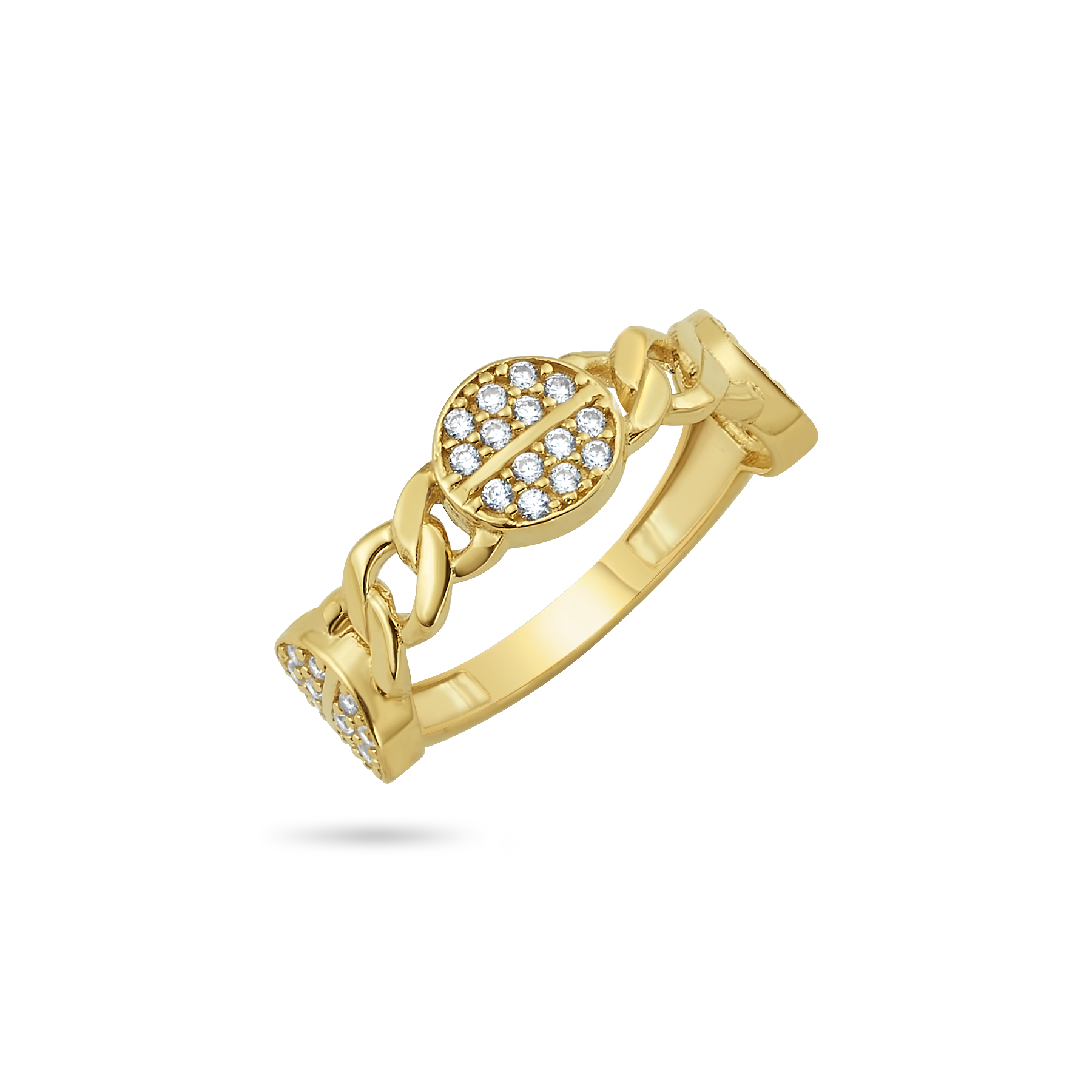 14K Cuban Halo Ring Rings IceLink-CAL 4