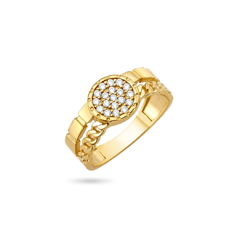14K Luxe Link Ring Rings IceLink-CAL 4