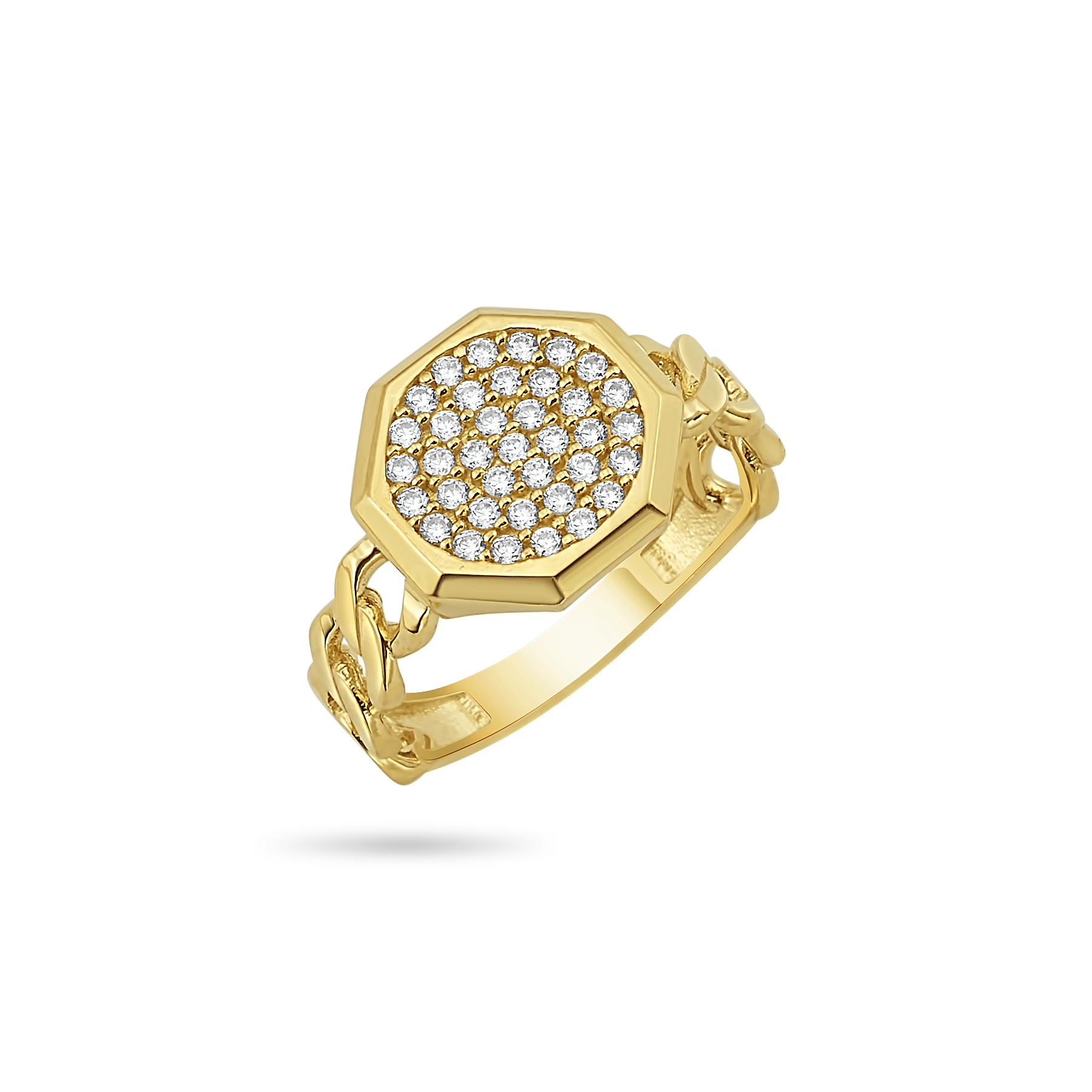 14K Hex Ring Rings IceLink-CAL