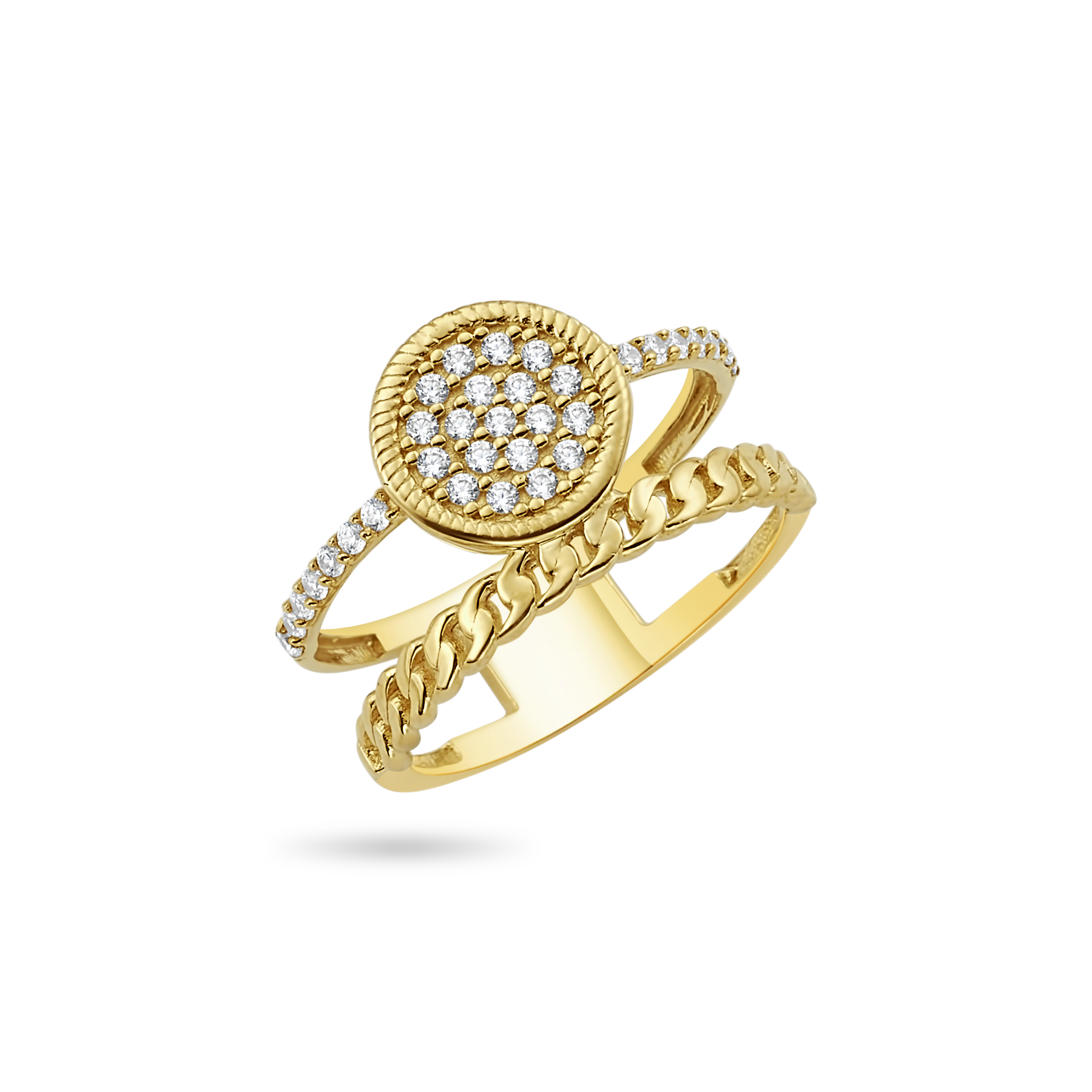 14K Radiant Halo Ring Rings IceLink-CAL