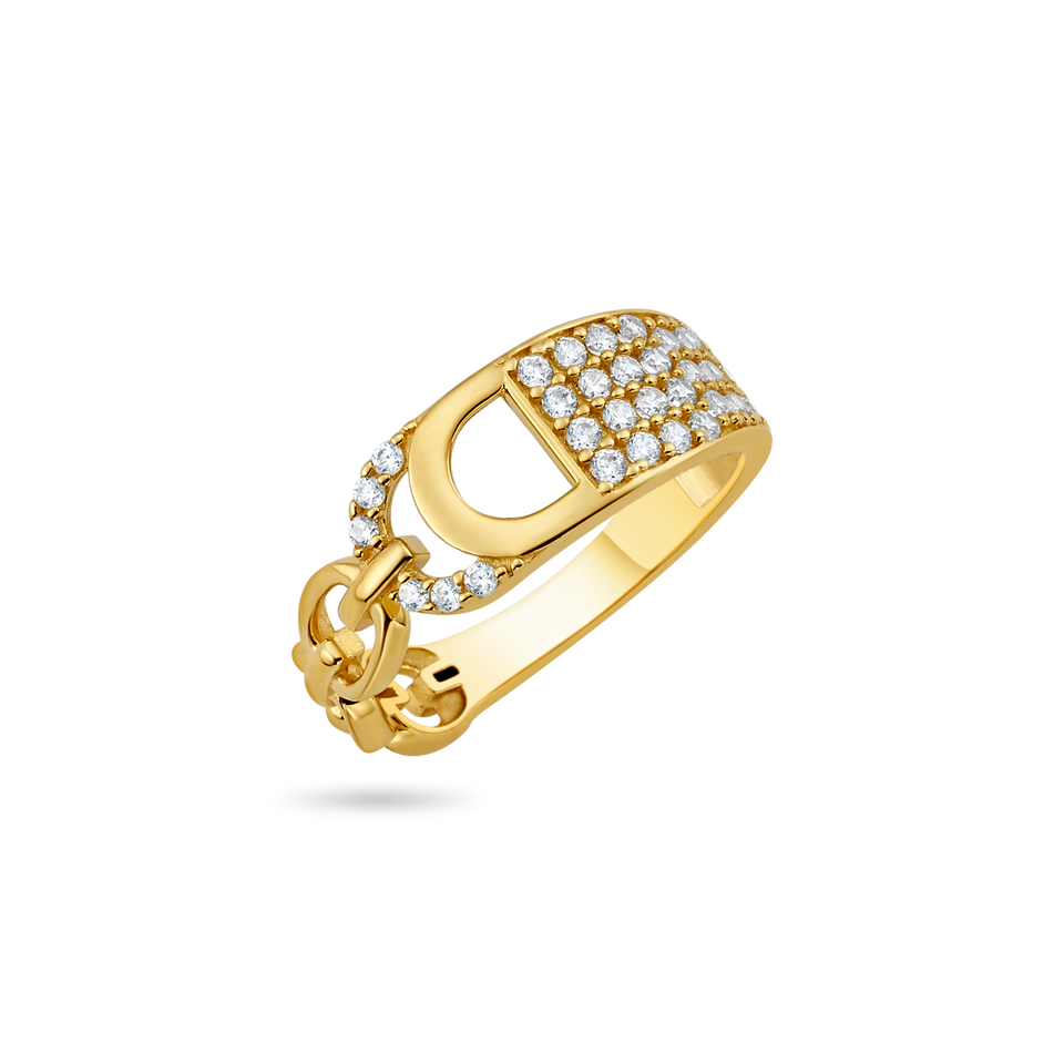 14K Double Down Ring Rings IceLink-CAL