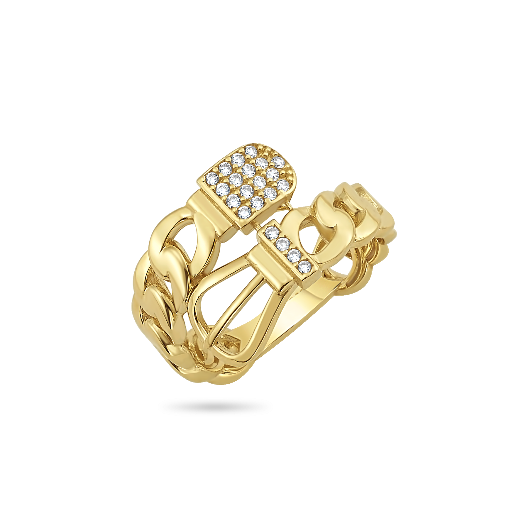14K Belt Ring Rings IceLink-CAL 4
