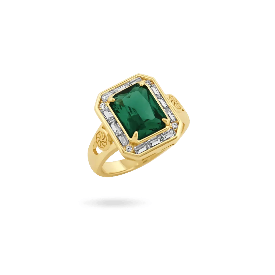 'Daphne' Emerald Pinky Ring Rings IceLink-ATL 2