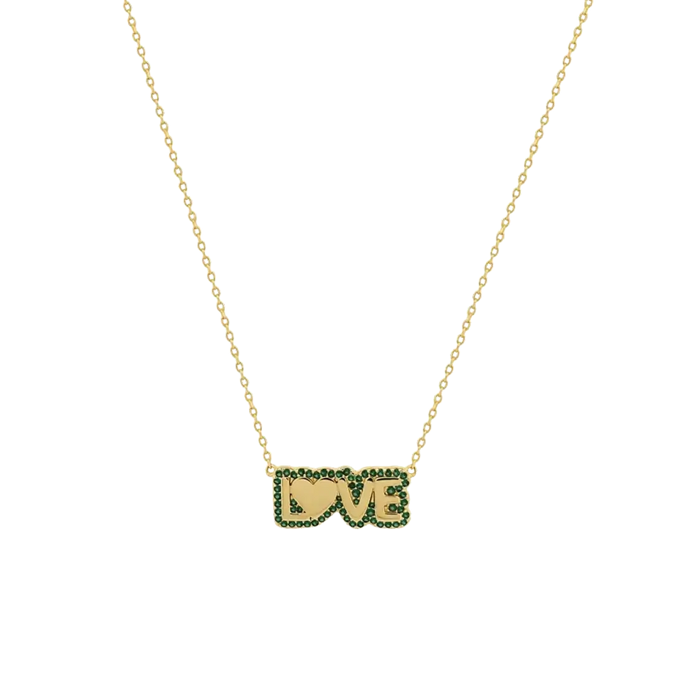 Emerald Love Bubble Necklace Bracelets IceLink-ATL