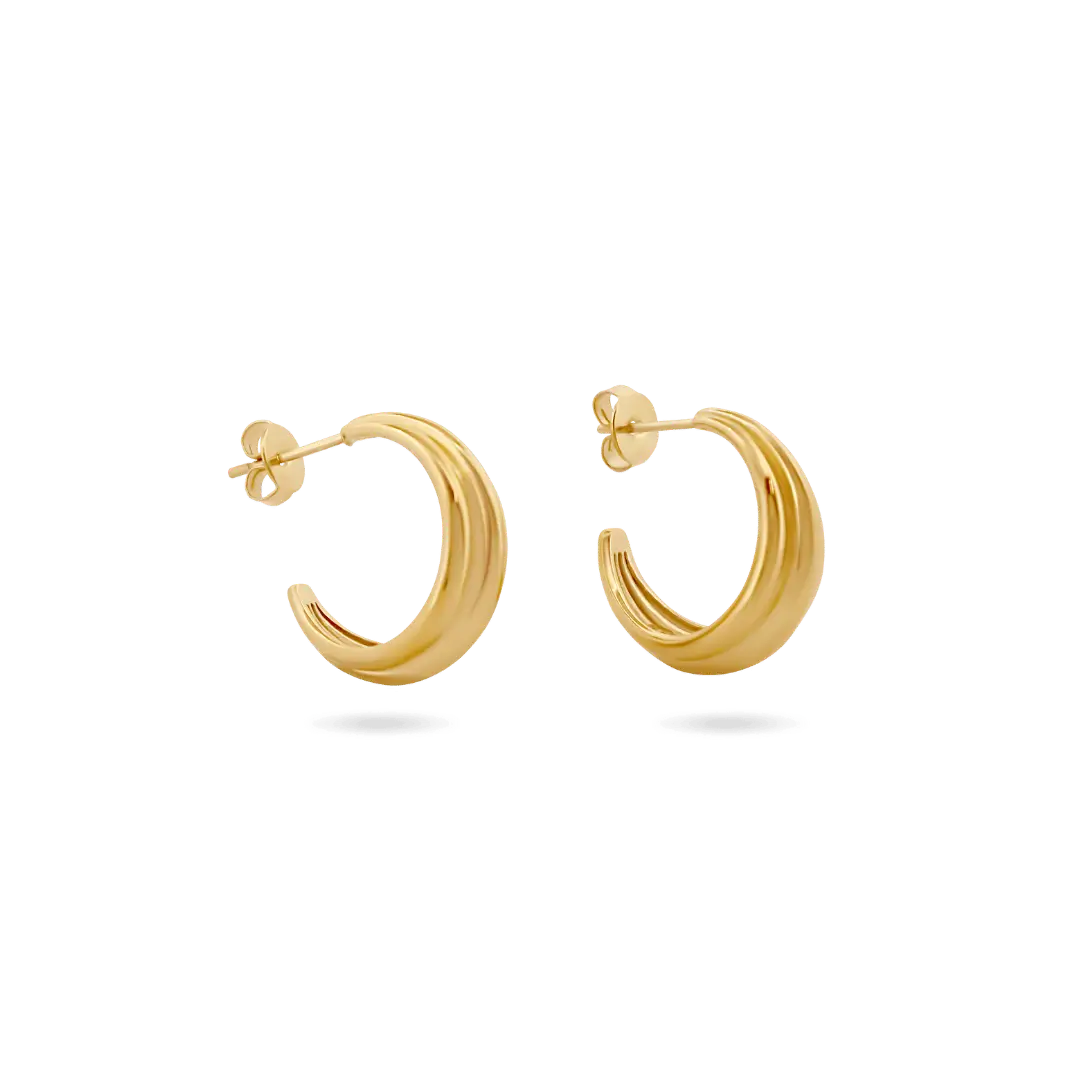 ‘Fia’ Triple Ribbed Earrings Earrings IceLink-SODA